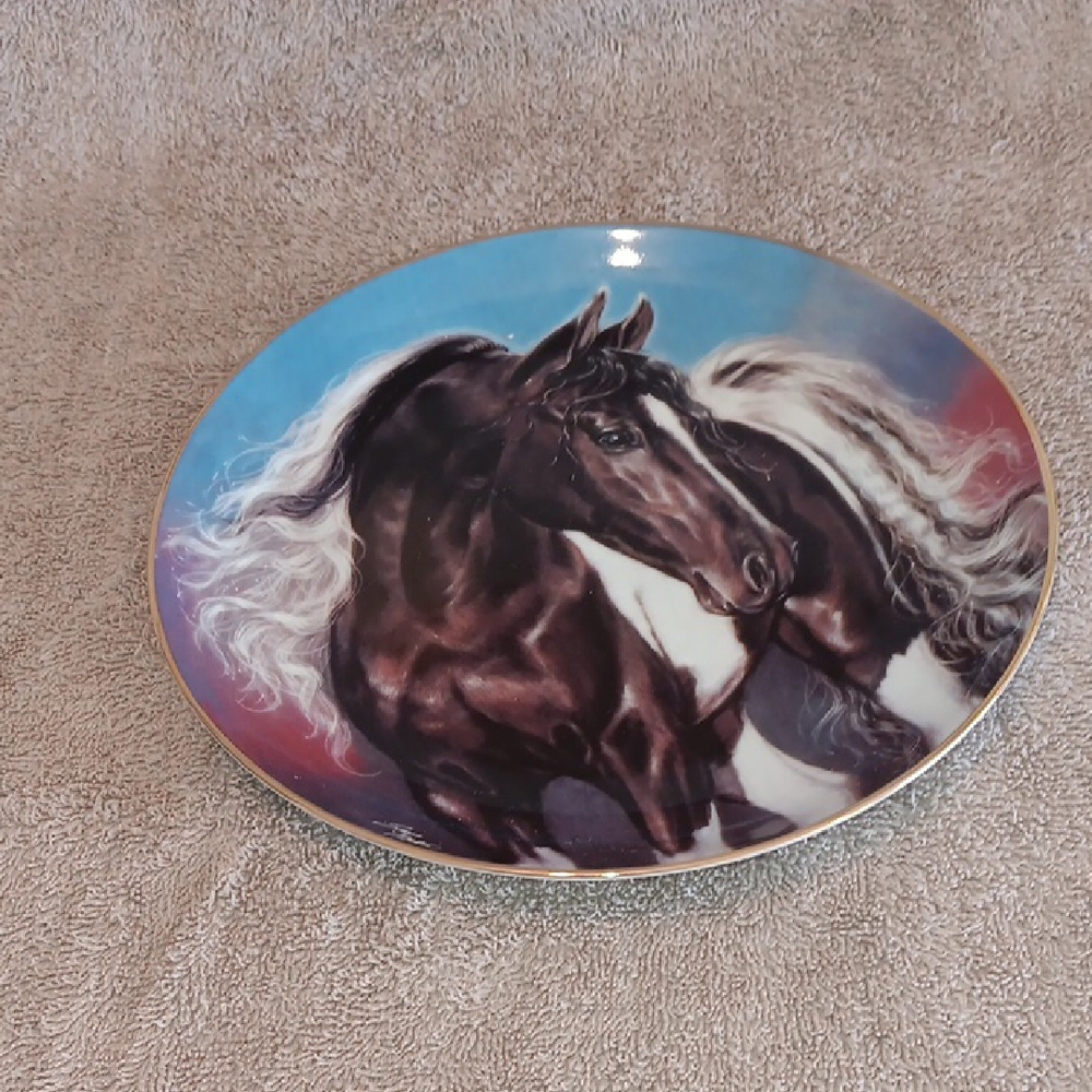 The Danbury Mint Decorative Horse Plate Spirit Wind Noble and Free